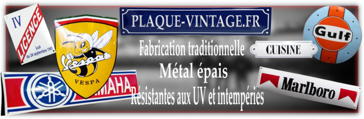plaques émaillées artisanales vintages